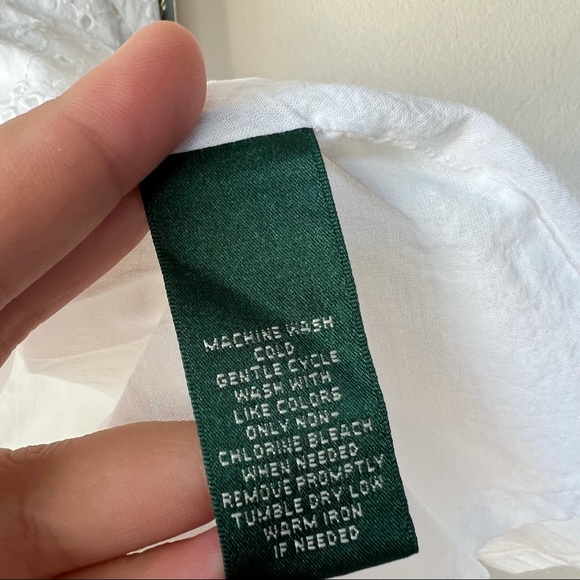 Lauren Ralph Lauren NWT Vintage Dead Stock Embroidered Skirt White Size Petite 4 - Picture 7 of 7